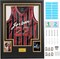 Custom Jersey Display Frame – DIY Wall-Mount Shadow Box with Photo & Signature Slots, Two-Color Mat, Hardware Included, Personalized Sports Memorabilia Frame